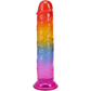 Doc Johnson Crystal Jellies 7" Classic Dong Rainbow