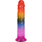 Doc Johnson Crystal Jellies 7.5" Classic Dong Rainbow