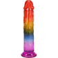 Doc Johnson Crystal Jellies 8.5" Classic Dong Rainbow