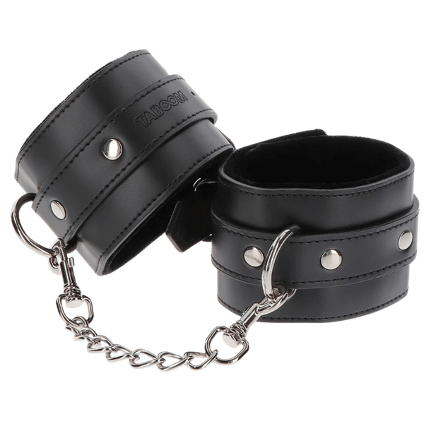 TABOOM Luxury Bondage Essentials Wrist Cuffs Black