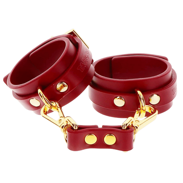 TABOOM Bondage in Luxury Wrist Cuffs Red