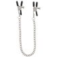 TABOOM Nipple Play Adjustable Clamps With Chain Silver