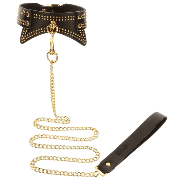 TABOOM Studded Collar And Leash Black