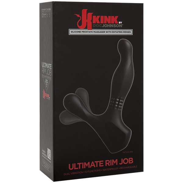 Doc Johnson KINK Ultimate Rim Job - Silicone Prostate Massager With Rotating Ridges