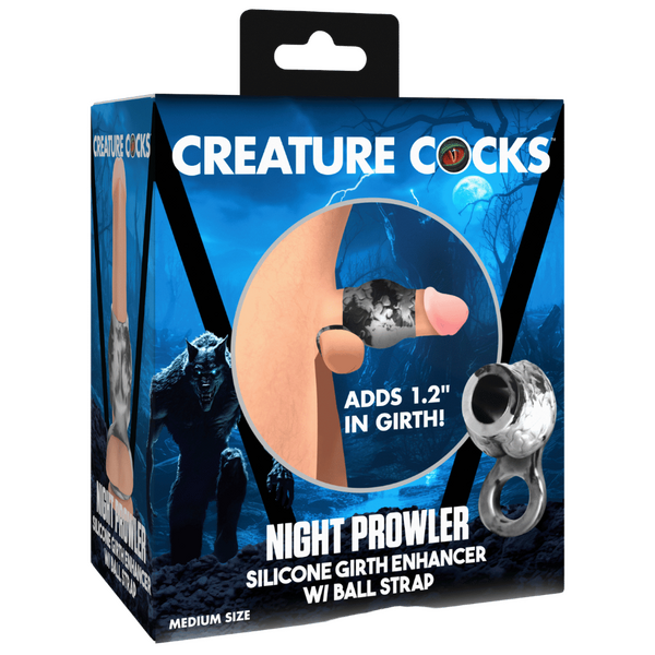 Creature Cocks Night Prowler Silicone Penis Sleeve + Ball Stretcher (Medium Size)