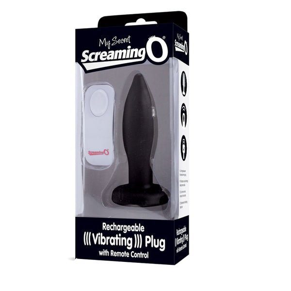 ScreamingO My Secret Charged Vibrating Plug With Remote (Black)