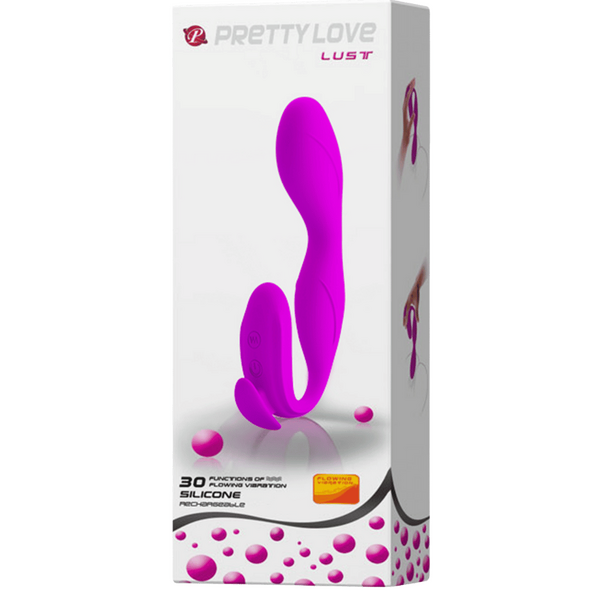 Pretty Love Lust Silicone Rechargeable Vibrator Purple
