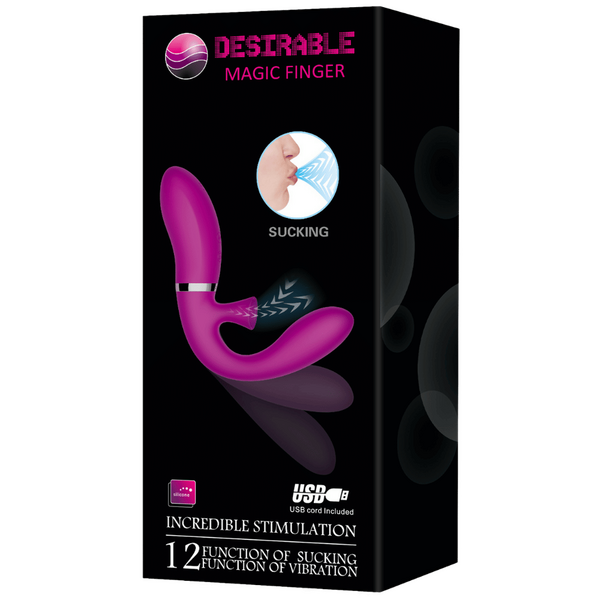 Pretty Love Desirable Magic Finger Suction Vibrator Purple