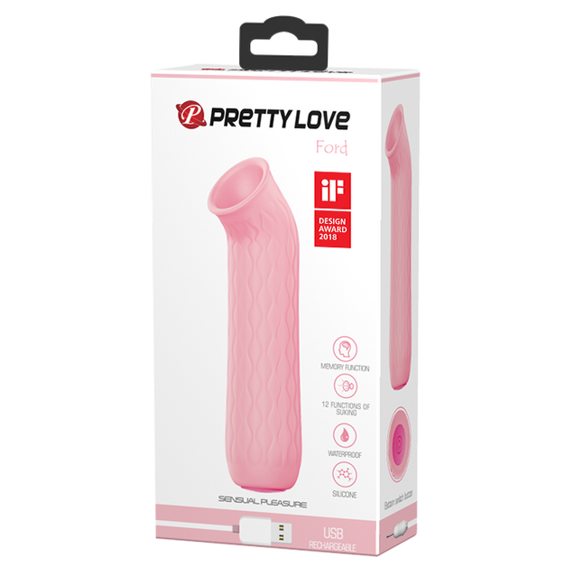 Pretty Love Ford Suction Vibrator Pink