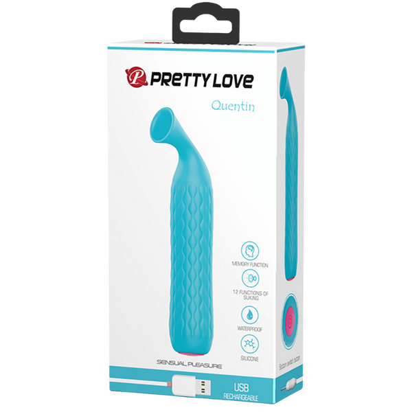 Pretty Love Quentin Suction Vibrator Blue