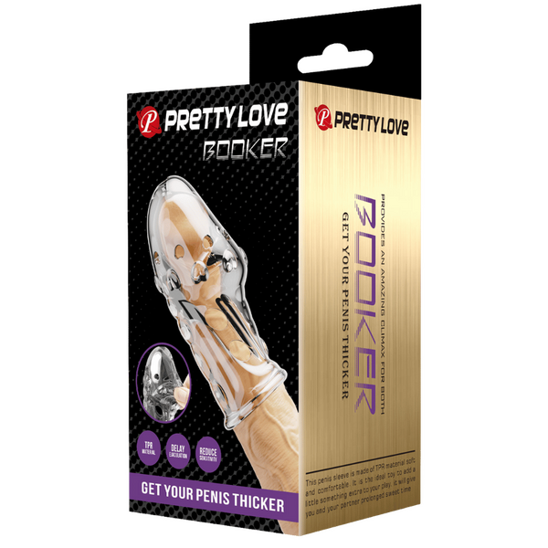 Pretty Love Penis Sleeve - Booker (Clear)