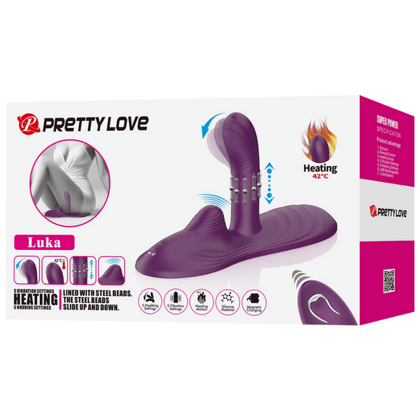Pretty Love Luka Remote Control Love Pad Heating Vibrator (Purple)