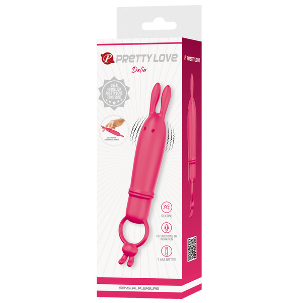 Pretty Love Bunny Finger Vibrator - Delia