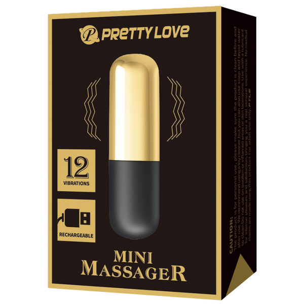 Pretty Love Rechargeable Bullet Mini Massager (Gold)