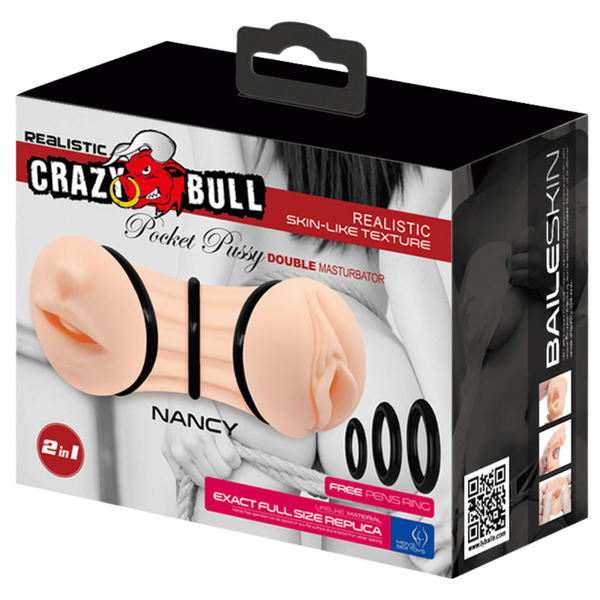 Crazy Bull Pocket Pussy Nancy Masturbator (Flesh)