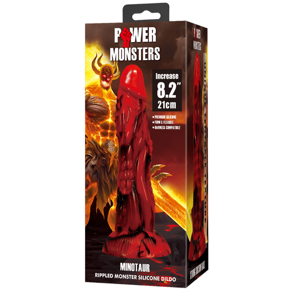 Power Monsters Minotaur 8.2" Rippled Monster Silicone Fantasy Dildo