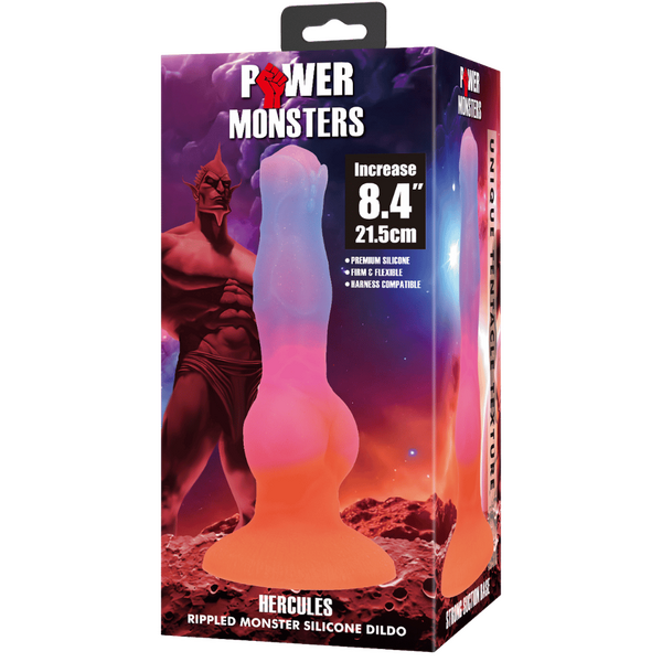 Power Monsters Hercules 8.4" Rippled Monster Silicone Fantasy Dildo