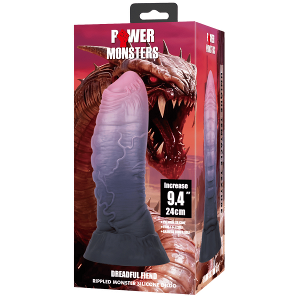 Power Monsters Dreadful Fiend 9.4" Rippled Monster Silicone Fantasy Dildo