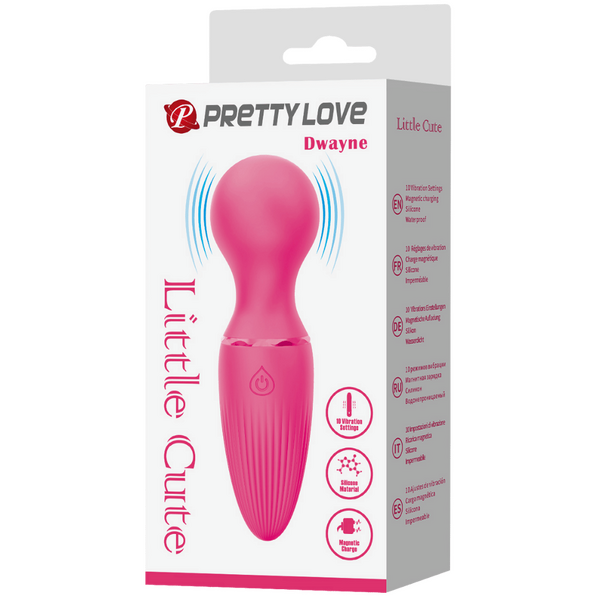 Pretty Love Little Cute Mini Wand Dwayne Vibrator Pink