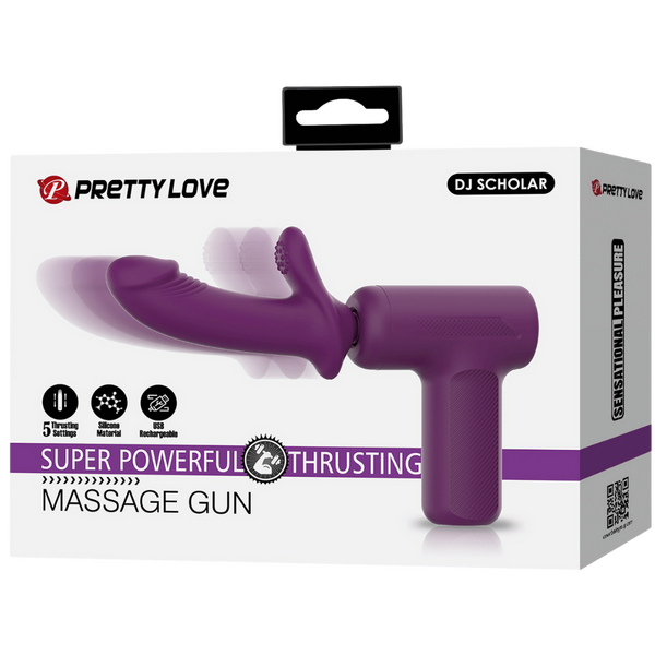 Pretty Love Super Power Thrusting Massage Gun Purple