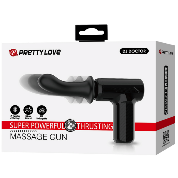 Pretty Love Super Power Thrusting Massage Gun Black