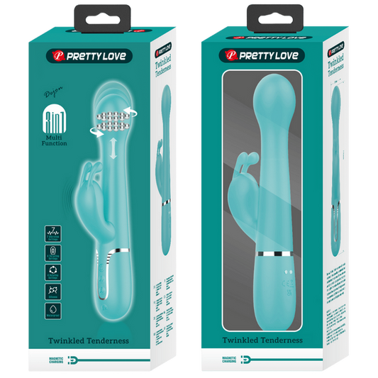 Pretty Love Dejon - 3in1 Multi-function Rabbit Vibrator Seafoam