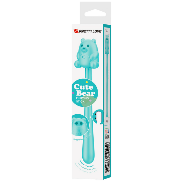 Pretty Love Cute Bear Flirting Stick Vibrator Blue