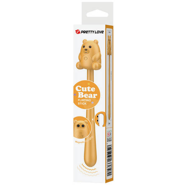 Pretty Love Cute Bear Flirting Stick Vibrator Beige