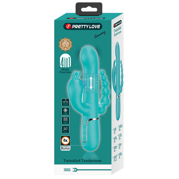 Pretty Love Cammy Triple Rabbit Vibrator Seafoam