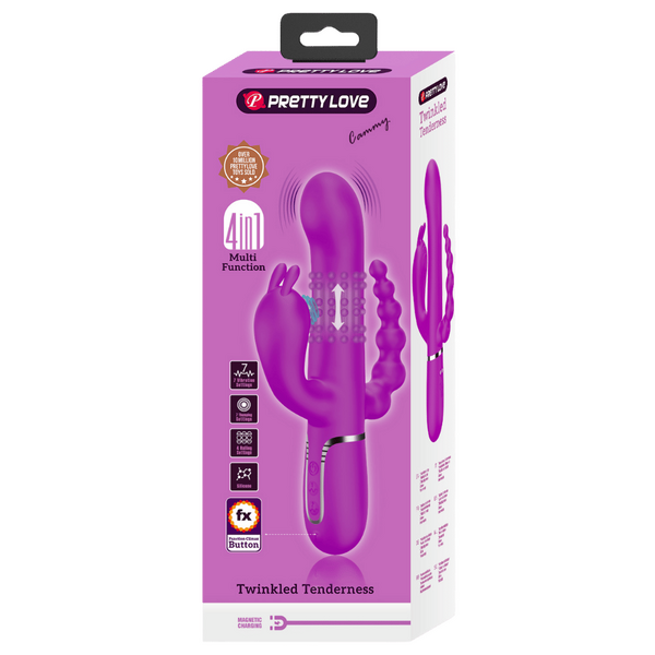 Pretty Love Cammy Triple Rabbit Vibrator Pink