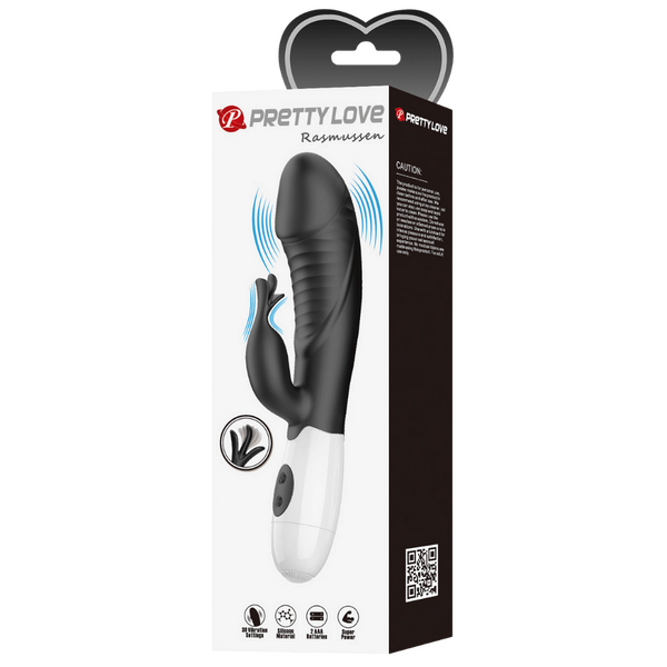 Pretty Love Rasmussen Rabbit Vibrator (Black)