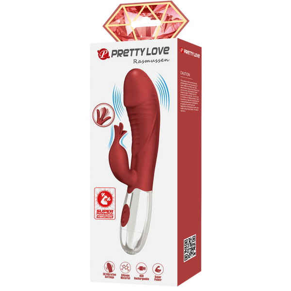 Pretty Love Rasmussen Rabbit Vibrator Red