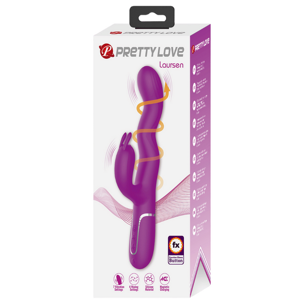 Pretty Love Laursen Wave Function Rabbit Vibrator Pink