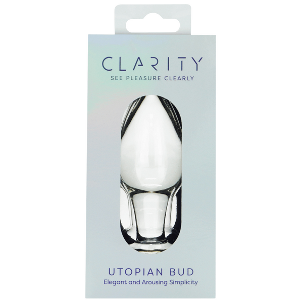 CreativeC | Clarity - Utopian Bud - Glass Butt Plug