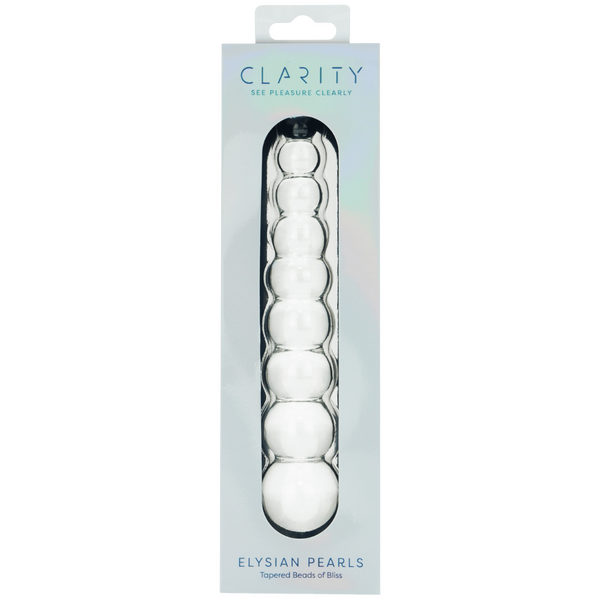 CreativeC | Clarity - Elysian Pearls - Beaded Glass Dildo