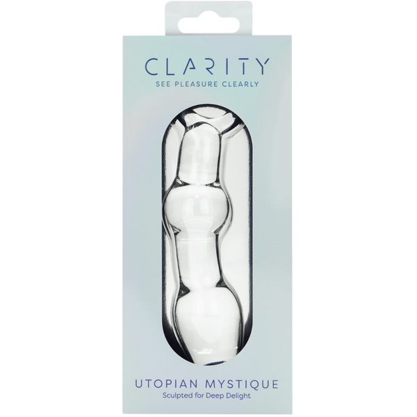 CreativeC | Clarity - Utopian Mystique - Ribbed Glass Anal Dildo