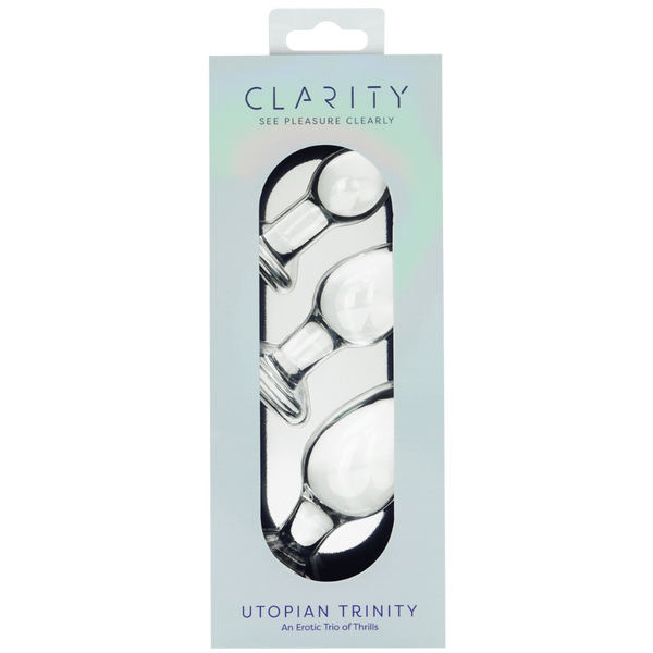 CreativeC | Clarity - Utopian Trinity - Glass Butt Plug 3 Piece