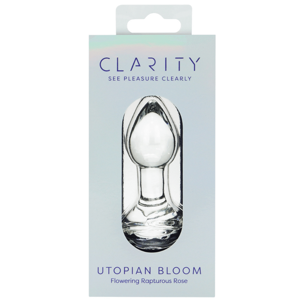 CreativeC | Clarity - Utopian Bloom - Glass Rose Butt Plug