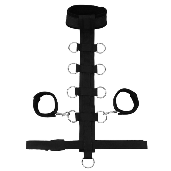 Chisa BEHAVE! Be My Slave Set - Cuffs And Restraint Strap With Rings