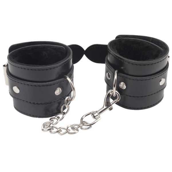 Chisa BEHAVE! Obey Me Leather Hand Cuffs (Black)