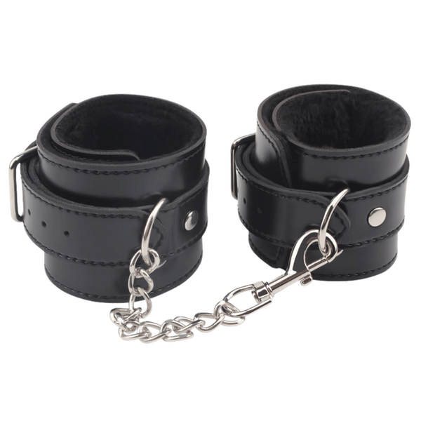 Chisa BEHAVE! Obey Me Leather Ankle Cuffs (Black)