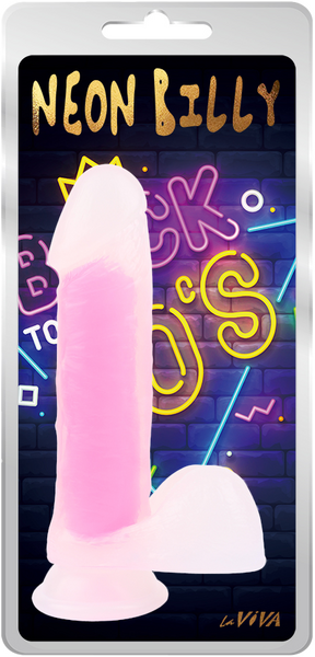 La Viva Neon Billy Glow In The Dark Pink Dildo