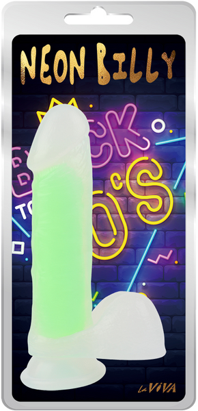 La Viva Neon Billy Glow In The Dark Green Dildo