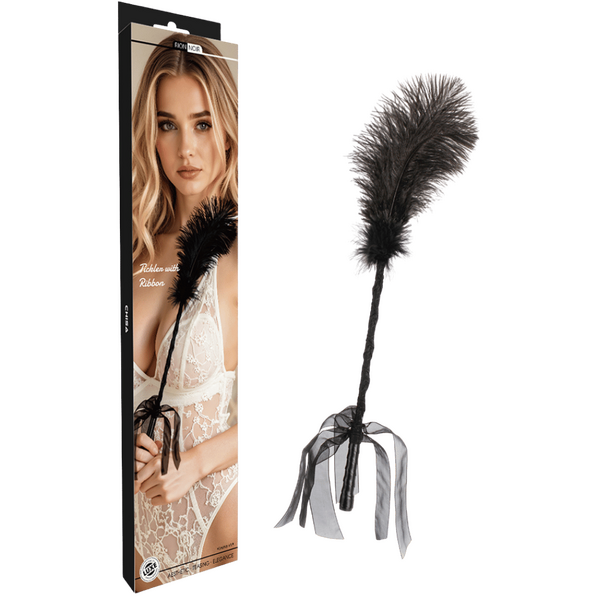 Chisa Noir Tickler With Ribbon (Black)
