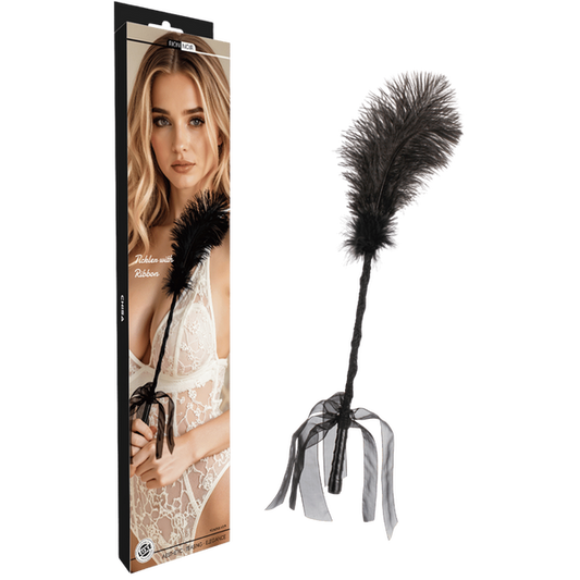 Chisa Noir Tickler With Ribbon (Black)