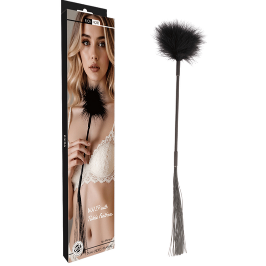 Chisa Noir Whip With Tickle Feathers