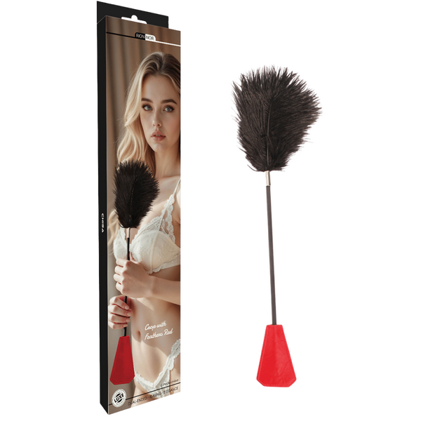 Chisa Noir Crop With Feathers (Red)