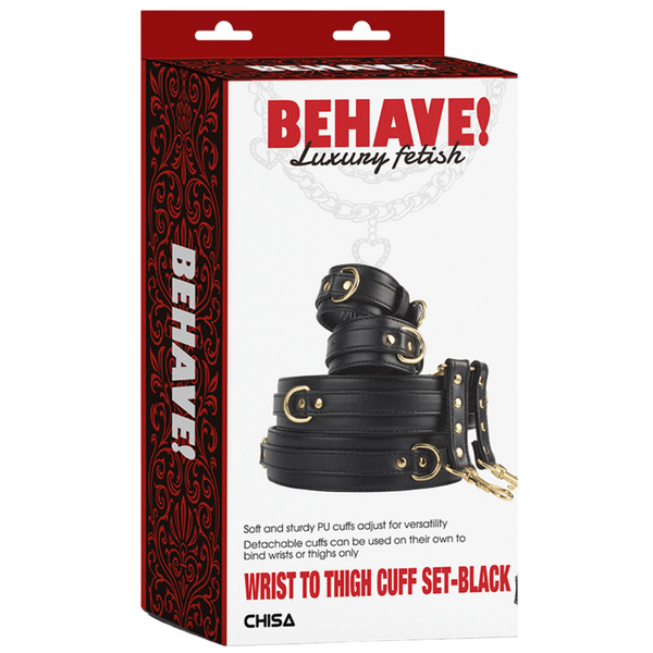 Chisa BEHAVE! Wrist To Thigh Cuff Set (Black)