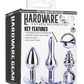 Excellent Power Hardware Gear - 3 in 1 Metal Butt Plug Kit Set (Chrome)