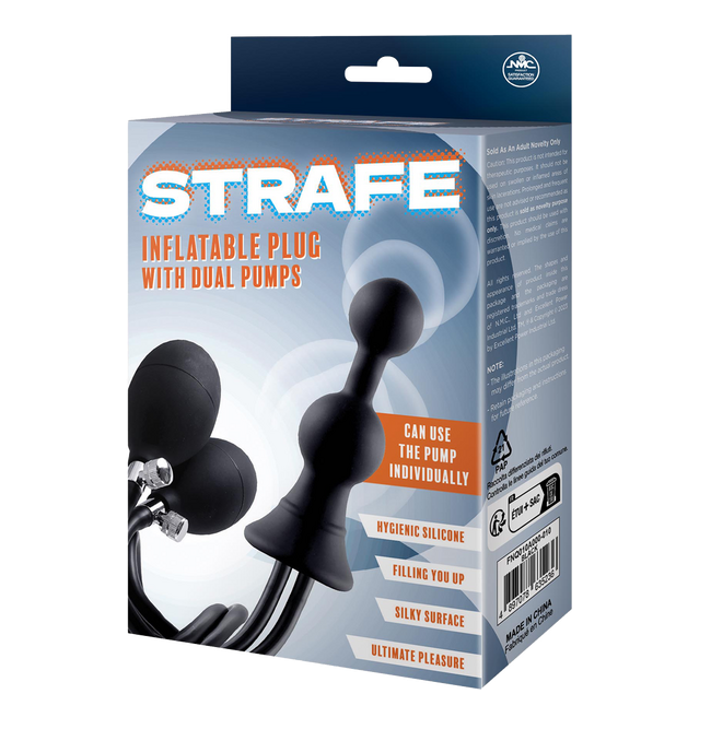 Excellent Power Strafe Inflatable Plug With Dual Pumps (Black)